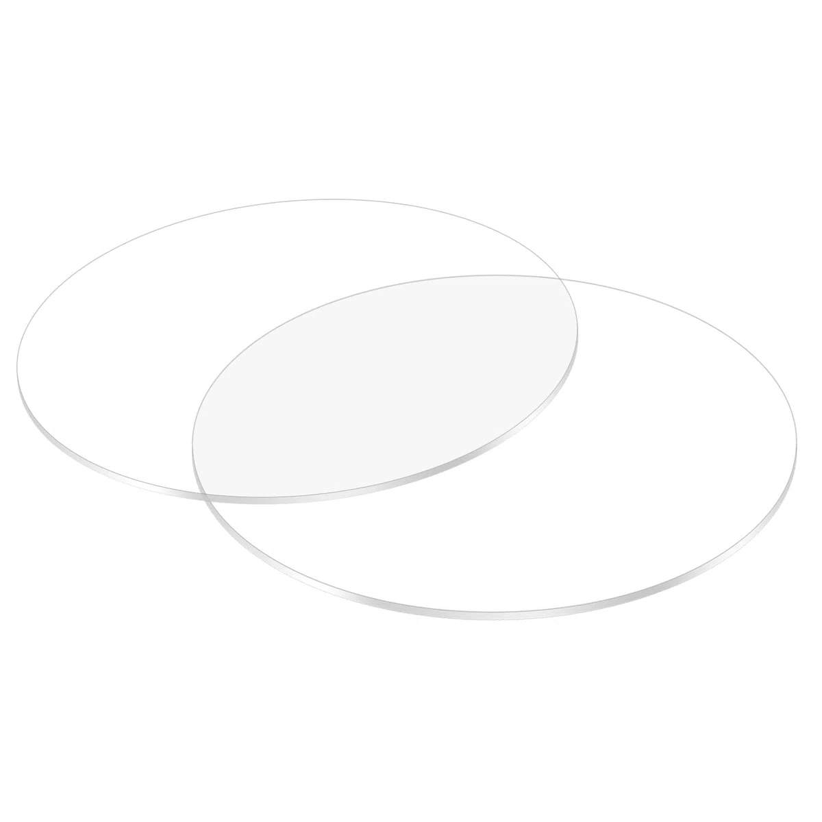 KEILEOHO 6 lastre acriliche rotonde 30 cm x 3 mm, lastre acriliche trasparenti, vetro acrilico trasparente, dischi grezzi per il fai da te per cornici, pittura, fai da te