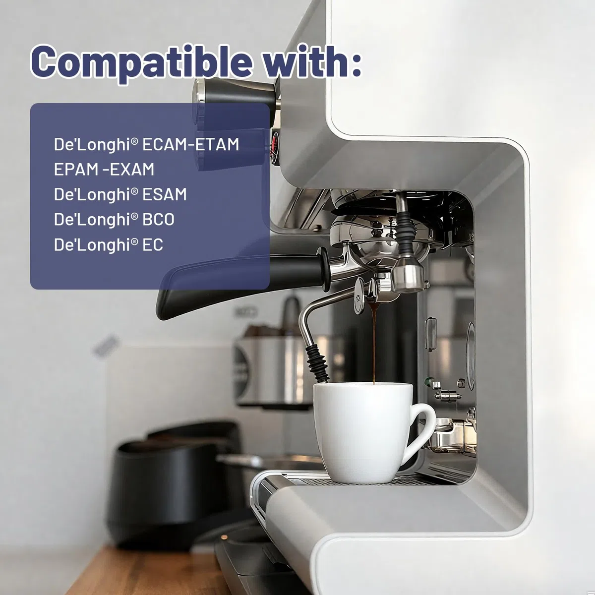 Koala Filtro per l'acqua, ricambio per macchine da caffè automatiche De'Longhi DLSC002 Filtro, filtro per caffè Compatibile con De'Longhi Magnifica S, Dinamica, ECAM ESAM ETAM EPAM Serie (4 pezzi)