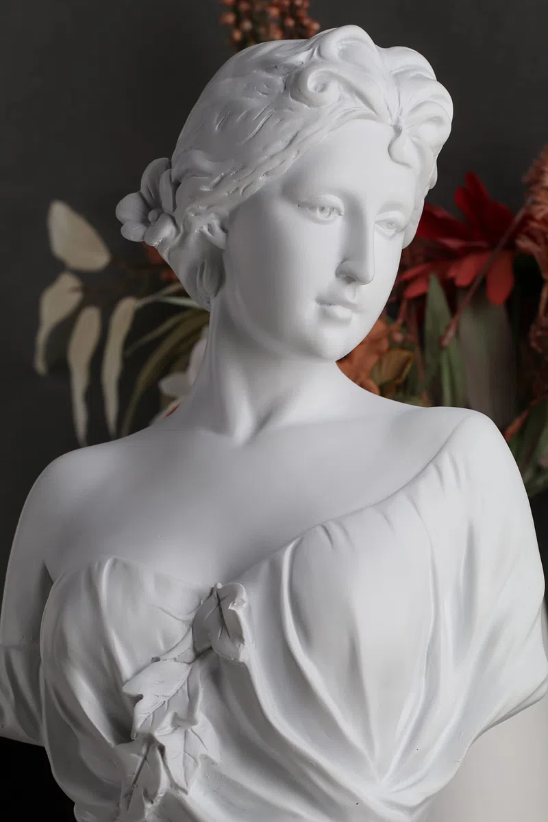 WUBIANJIE Busto di Artemide da 30 cm Grande Statua della Dea Greca in Resina per Ufficio, Libreria, Casa, Toeletta, Ritratto in Gesso di Venere Giovane, Collezionismo per Amanti
