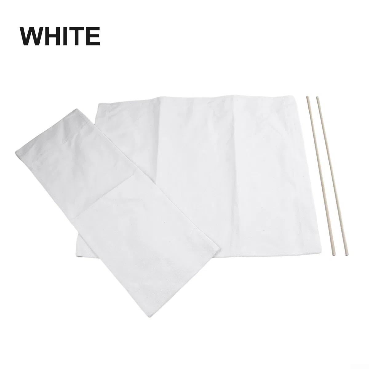 Classic Blue & White - Set di coprisedili pieghevoli in poliestere per sedia da regista, 1 set (bianco)