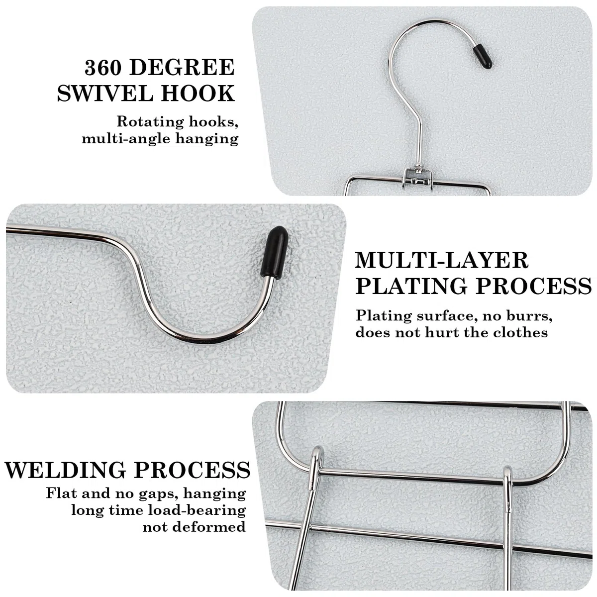 Grucce Appendiabiti Multistrato Antiscivolo, Appendiabiti Pieghevole per reggiseno a 8 Livelli, Appendino per Canotta Metallo, Pieghevole Grucce Appendiabiti Salvaspazio Reggiseno, per Reggiseno, Pigi