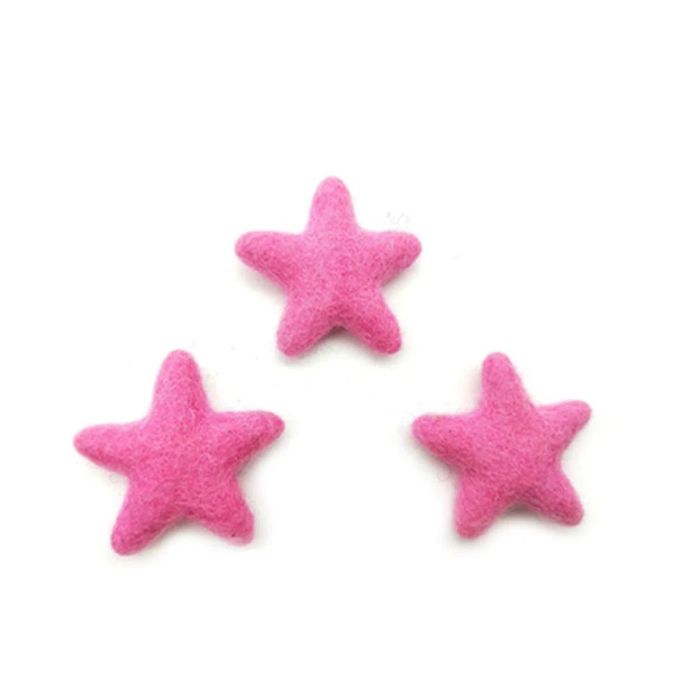 Stelle colorate in feltro, decorazioni fai da te, 10 pezzi, 7 cm, 100% lana