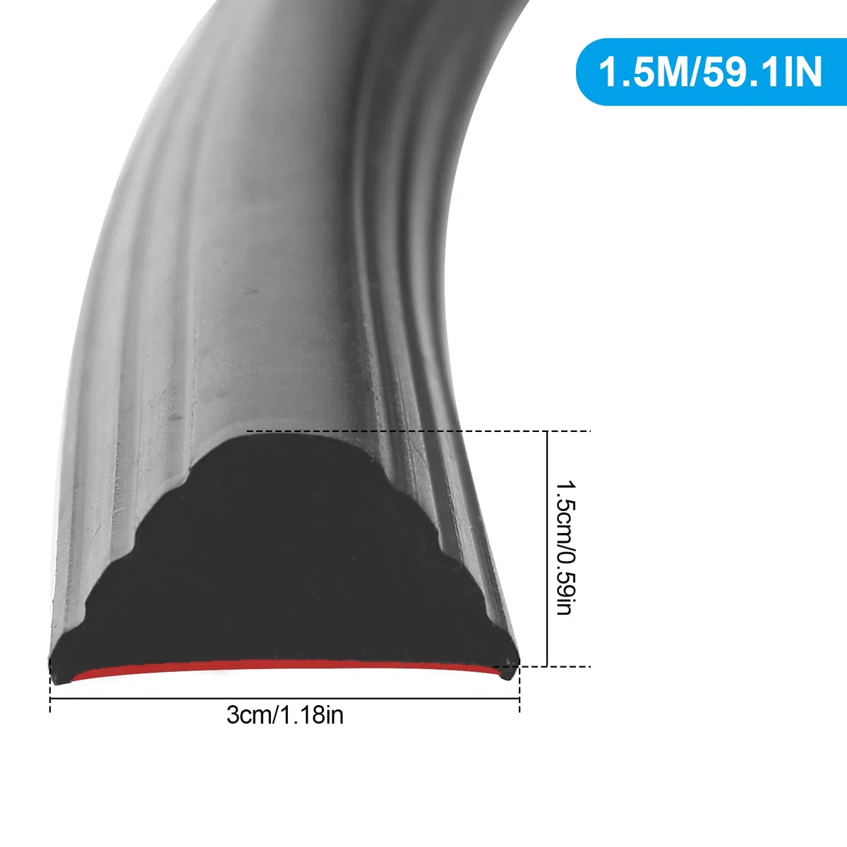 Bathtub Shower Splash Guard - Barra protettiva per doccia, autoadesiva, per pavimento e doccia, pieghevole, in silicone, colore: nero, 1,5 m