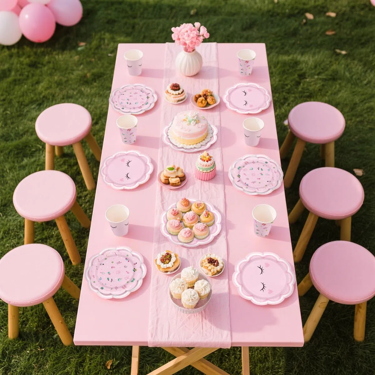 Decorazioni per feste spa per ragazze e donne includono piatti, tovaglioli, tazze, tovaglia, cannuccia per spa pigiama pigiama pigiama trucco forniture per feste