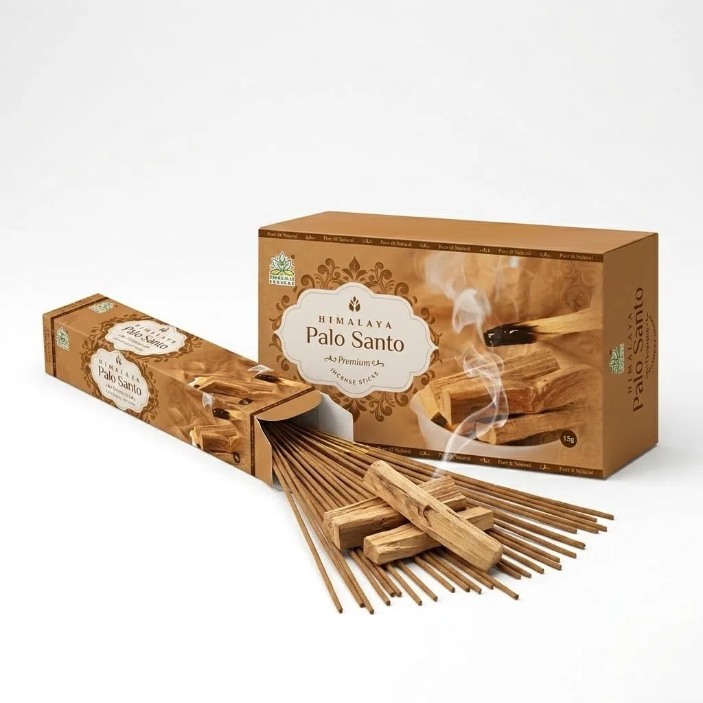 Himalaya Bastoncini Incenso Premium Palo Santo – Legno Santo Naturale per Elevazione Spirituale, Meditazione e Purificazione Energetica