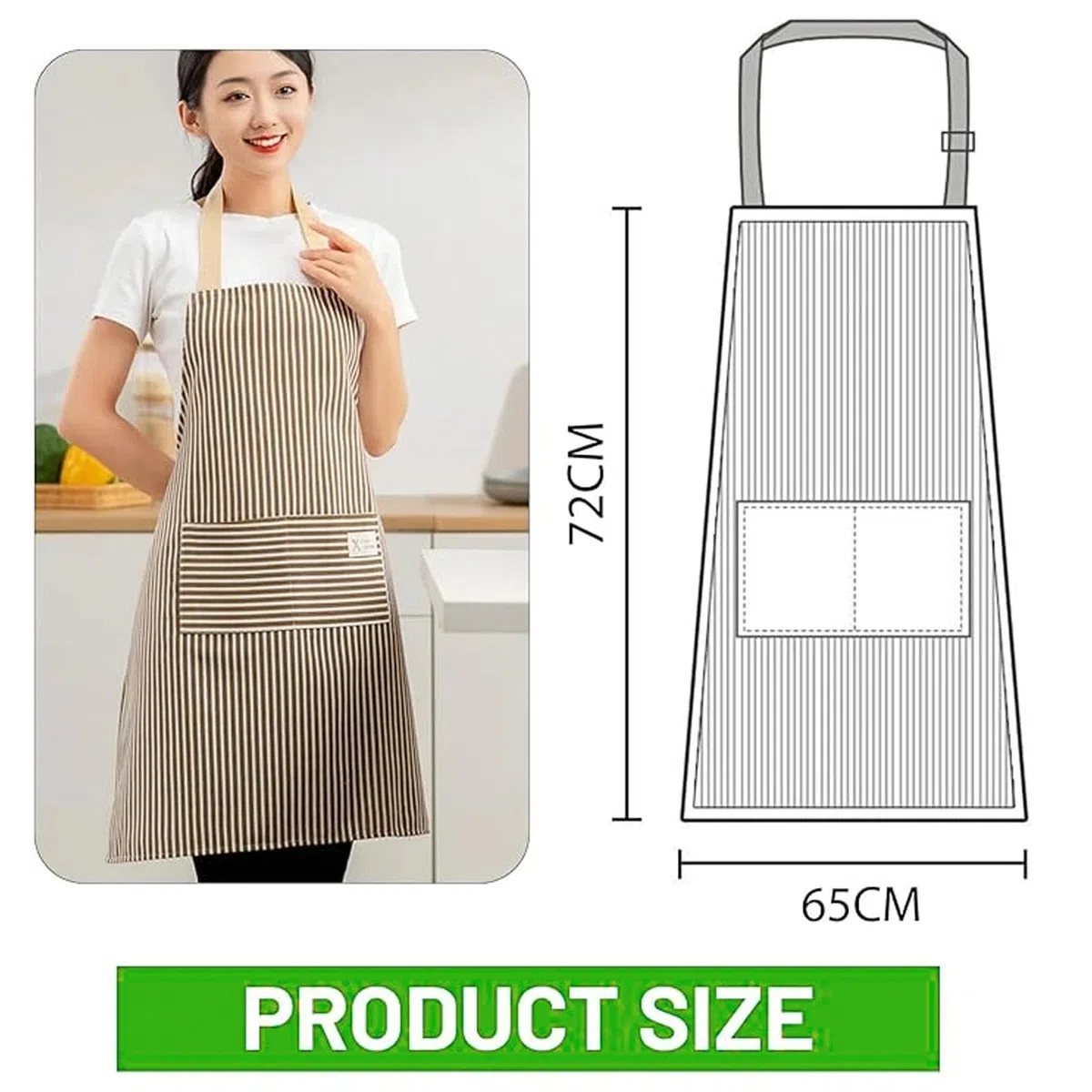 4 Pezzi Grembiule Cucina Donna/Uomo, Regolabile Apron Grembiuli da Cucina Donna Cotone Lino con 2 Tasca per Cucinare, Cuocere, Dipingere, Lavori Domestici (4 colori)