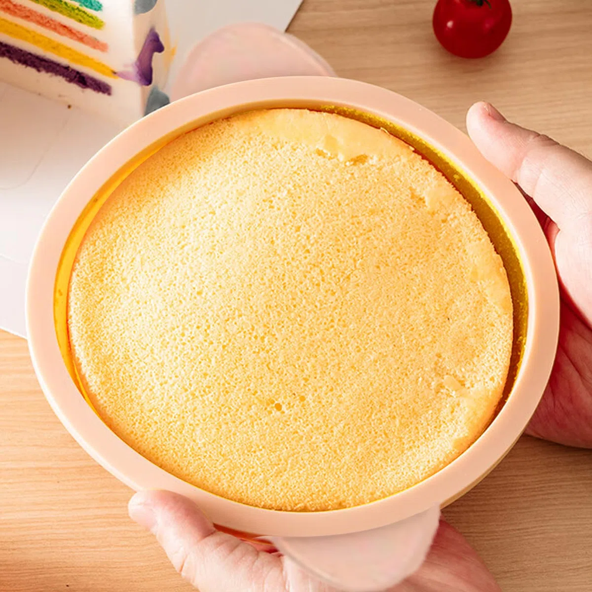 6 Pezzi Tappetino Stampo Silicone 19 x 2.5cm Stampi in Silicone Antiaderenti Torta a Strati Stampo Arrotondato e Rilascio Rapido Per Torte e Strati,Formaggio,Torte Arcobaleno e Chiffon Gelatina