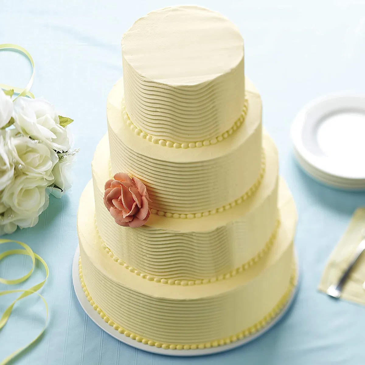 Raschietto per Torte, 4 Pezzi Scraper per Torte Glassa Liscia Confezione Spatole di Crema Spatola per Dolci Cake Design Cake Edge Decor Comb Pettine