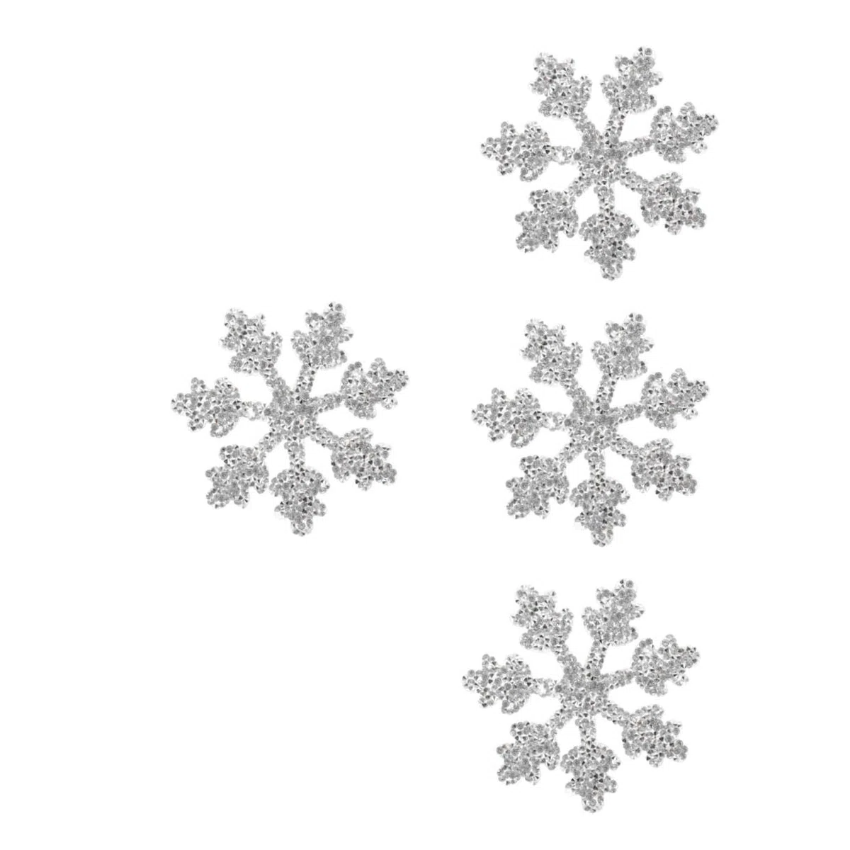 Mappa della stiratura dei vestiti abbellimenti perline vestire strass toppe per giubbotti toppe per jeans Patch Applique per vestiti con fiocco di neve resina Silver