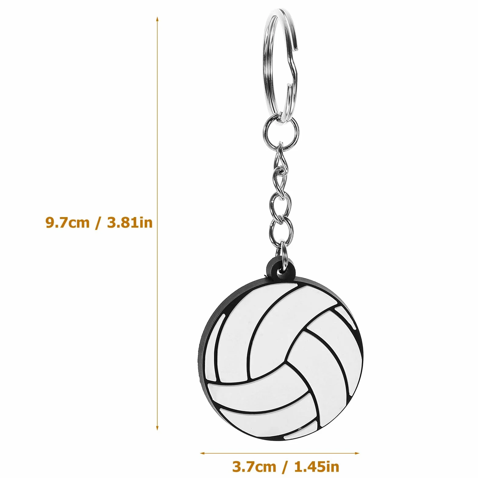 Gadpiparty Set di 20 portachiavi da pallavolo - Portachiavi con ciondoli da palloni sportivi - Regali per la squadra - Portachiavi sospesi portatili - Regalo di festa - Ciondolo da pallavolo