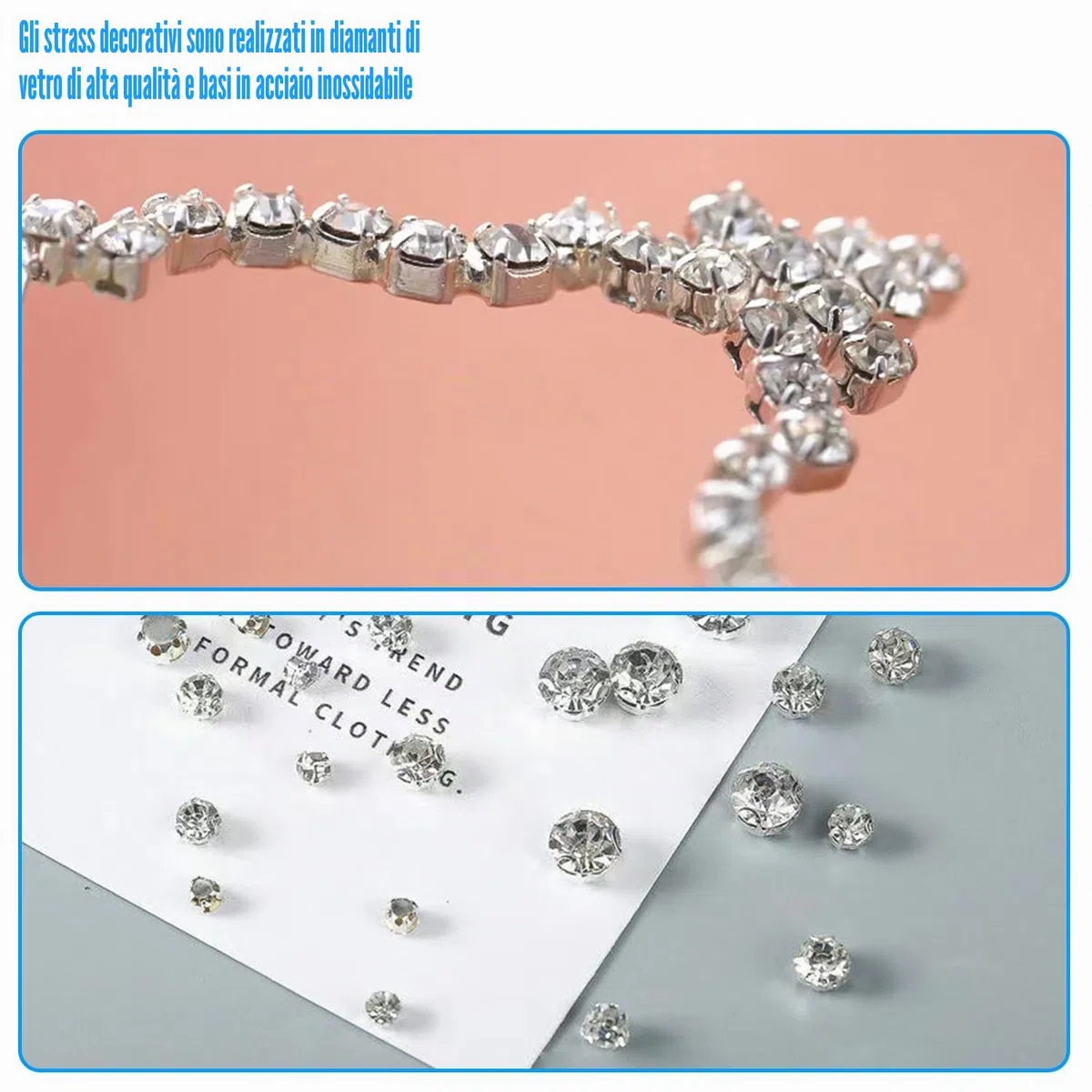 680 pezzi Strass da Cucire in Vetro Sul Retro Piatto in Cristallo, 4/4.5/4.7/5/6/7/8/10mm Strass di Vetro per Artigianato, Gioielli, Vestiti, Scarpe, Vestiti