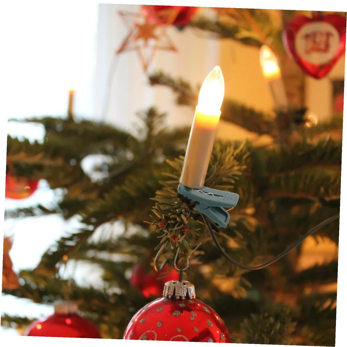 Uonlytech 30 Pezzi Di Clip Per Candele Per Albero Di Natale Clip Su Supporto Per Candele Conico Portacandele