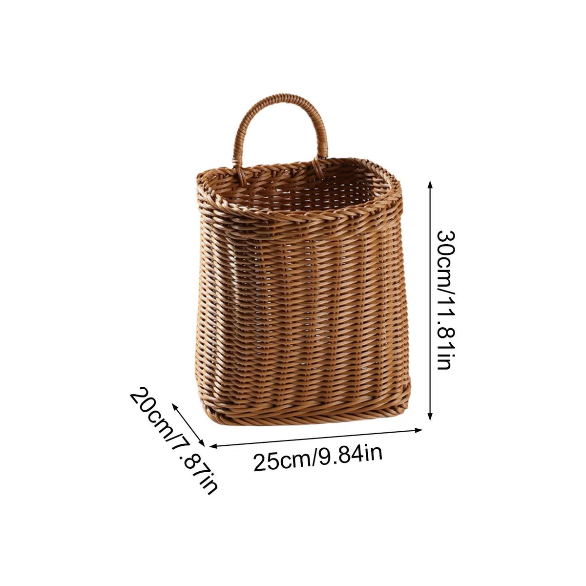 Cestini Da Parete In Rattan, Espositori Floreali Intrecciati, Organizer Da Appendere In Fattoria | Pezzo Decorativo Leggero Che Aggiunge Fascino Rustico Agli Interni E Agli Esterni Creando Ambienti Da