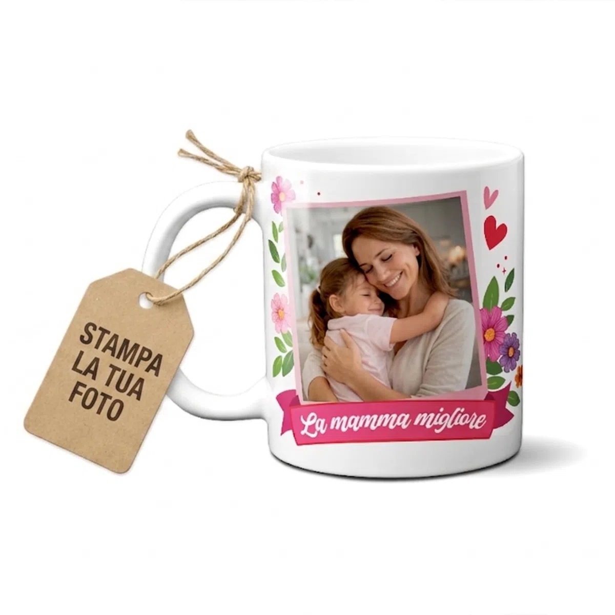 Fashion Graphic Tazza Personalizzata con Foto per la Festa della Mamma, Regalo Donna, Regalo Mamma, Tazza Colazione, Mug Stampa Foto Regali Personalizzati
