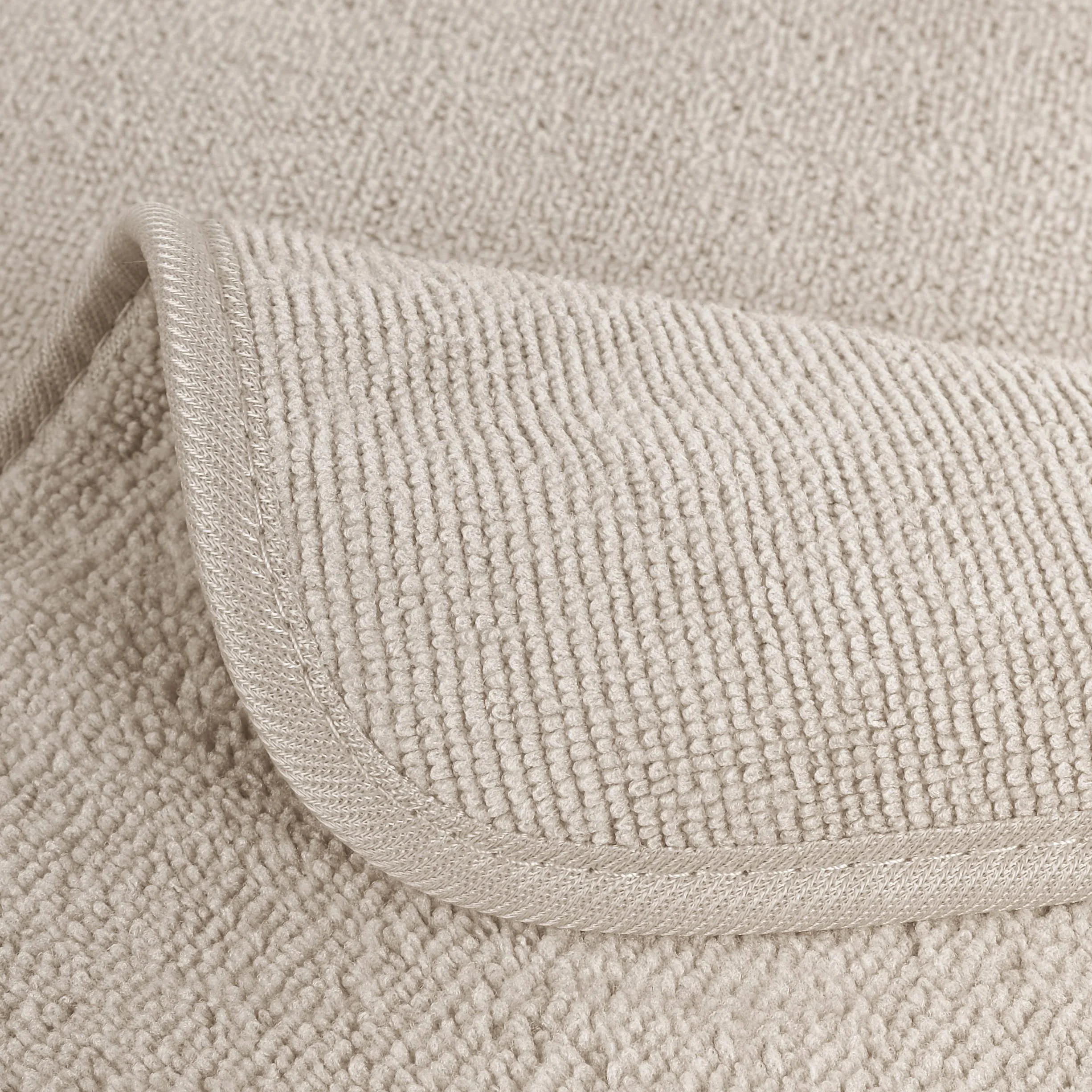 Polyte - asciugamano viso premium in microfibra anti-pelucchi - beige - 33 x 33 cm - set 6 pezzi