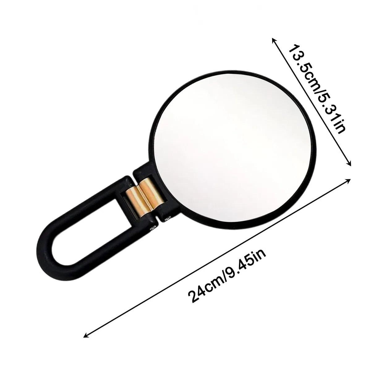 Genérico Specchio da trucco portatile, pieghevole 50x, regolabile, specchio da trucco preciso con lente d'ingrandimento, per viaggi d'affari, camera da , bagno e regalo per donne, mamma e
