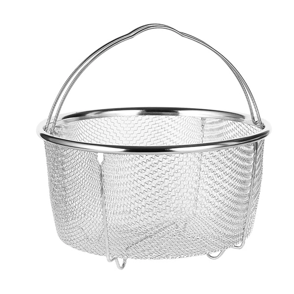 Cestello per Cottura a Vapore in Rete, Pentola per Cottura a Vapore Versatile Resistente Al Calore Facile da Pulire per Ristoranti (18 cm)