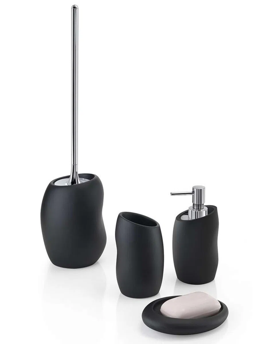 GEDY G-Iside Portasapone Bagno Nero, Misure e Peso Prodotto: 2,9X15,2X11,5 CM & 0,15 kg, Porta Sapone Solido Realizzato in Resina e Sabbia, Design R&S Gedy, 2 Anni di Garanzia