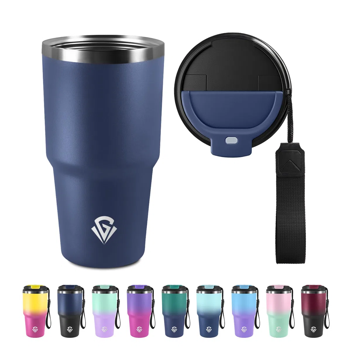 Tazza Termica 600ml 20oz, Borraccia Termica in Acciaio Inox, Bicchiere Termico con Doble Pared Reutilizable, sin BPA, Tazza da Viaggio per Caffe, Termos Caffè para Viajes, Oficina, Deporte, Escuela