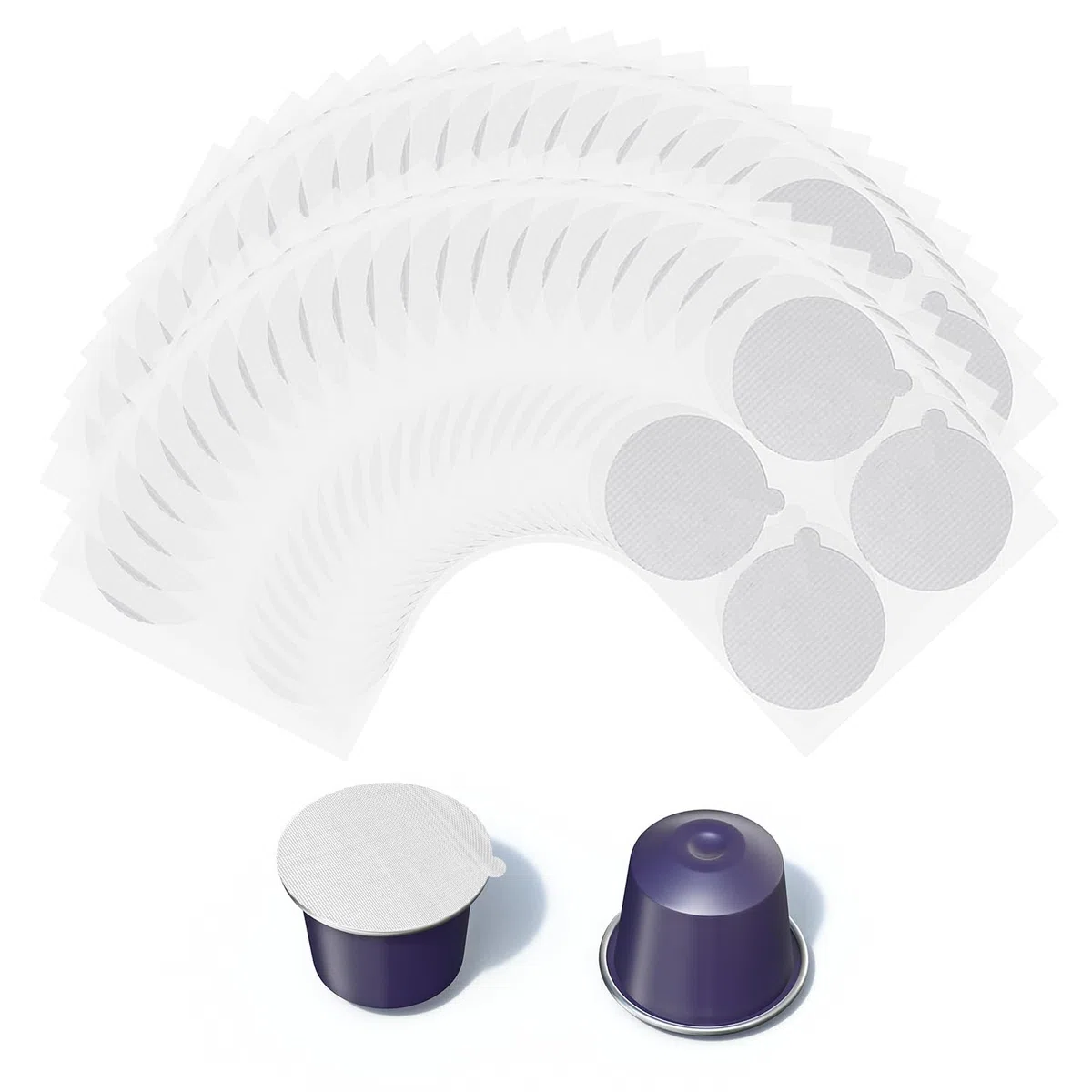200pz Sigilli in Alluminio per Capsule di Caffè Espresso, Coperchi in Alluminio Capsule di Caffè Espresso 37mm Compatibili con le Macchine Della Linea Originale Nespresso