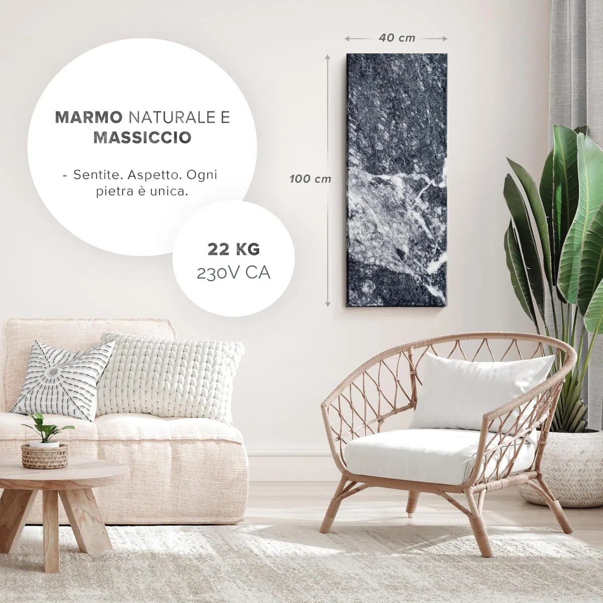 800 W I Shadow Grey 800W I Riscaldatore a infrarossi da parete a risparmio energetico I Garanzia di 5 anni I Qualità tedesca