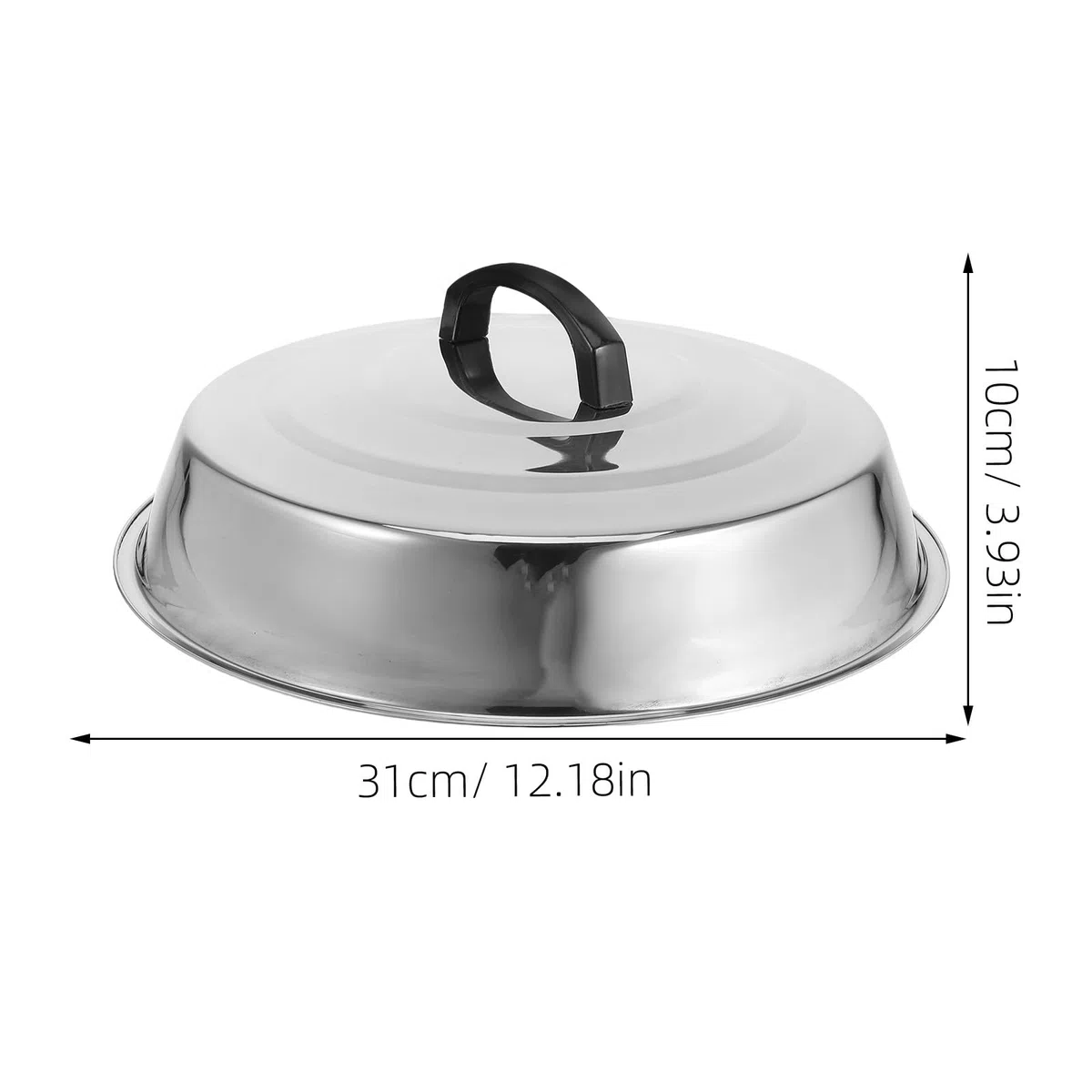 Copertura per Barbecue in Acciaio Inox 32 CM, Coperchio a Cupola per Bistecca Struttura Robusta, Adatto per Cucina all'Aperto e Campeggio