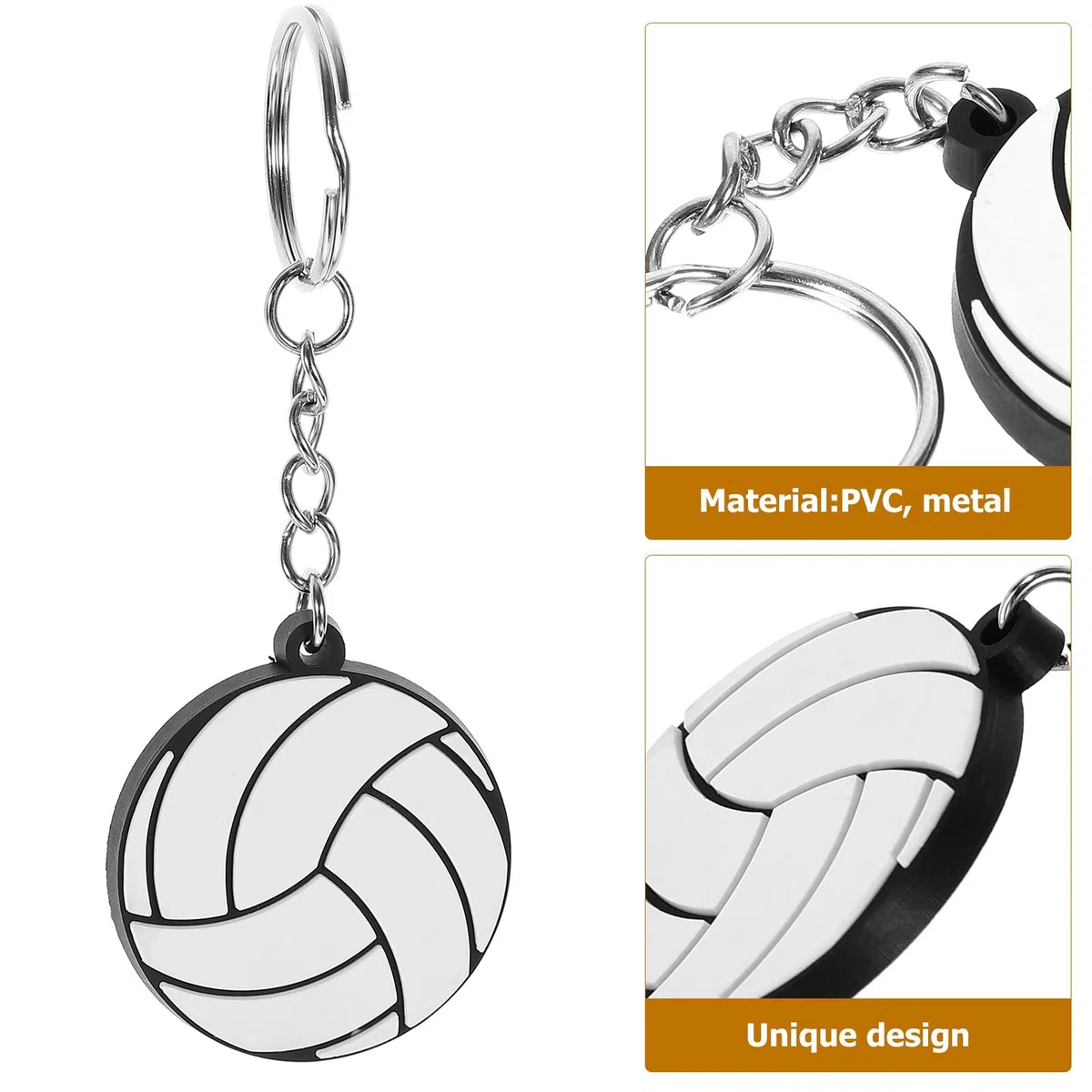 Gadpiparty Set di 20 portachiavi da pallavolo - Portachiavi con ciondoli da palloni sportivi - Regali per la squadra - Portachiavi sospesi portatili - Regalo di festa - Ciondolo da pallavolo