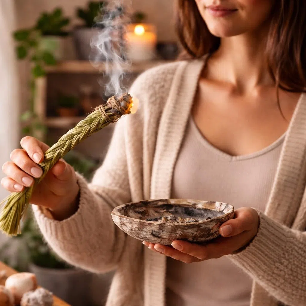 Treccia di erba dolce grande 76 cm - Aroma naturale per pulizia energetica e rituale - INKANAT