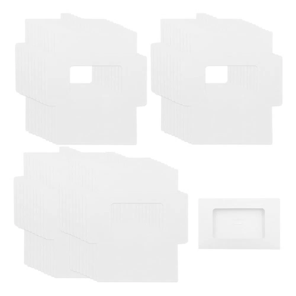 40 Pezzi Custodie Protettive per Carte, Scatole di Carta Pieghevoli, Bianco, 15.1 x 10.8 x 0.5cm, Buste di carta kraft, con Finestra per Conservazione di Cartoline,Fotografie,Biglietti d'auguri