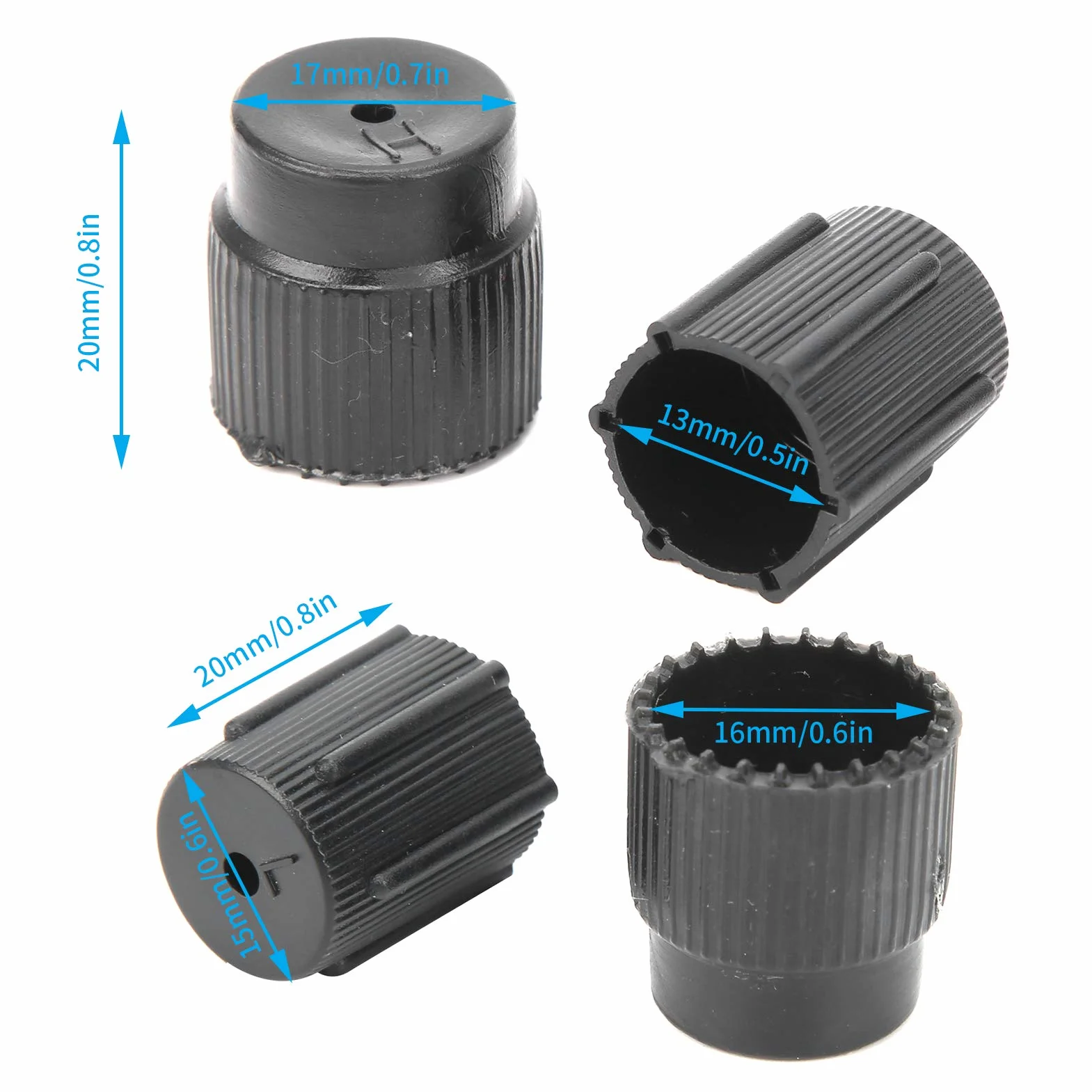 Tappo Per Porta Di Ricarica, Tappi Ac Auto di Servizio Aria Condizionata Universale Auto Riparazione Coperchio del Refrigerante Cappello Automatico Prova Perdite Raccordo Carica Bassa Alta Pressione