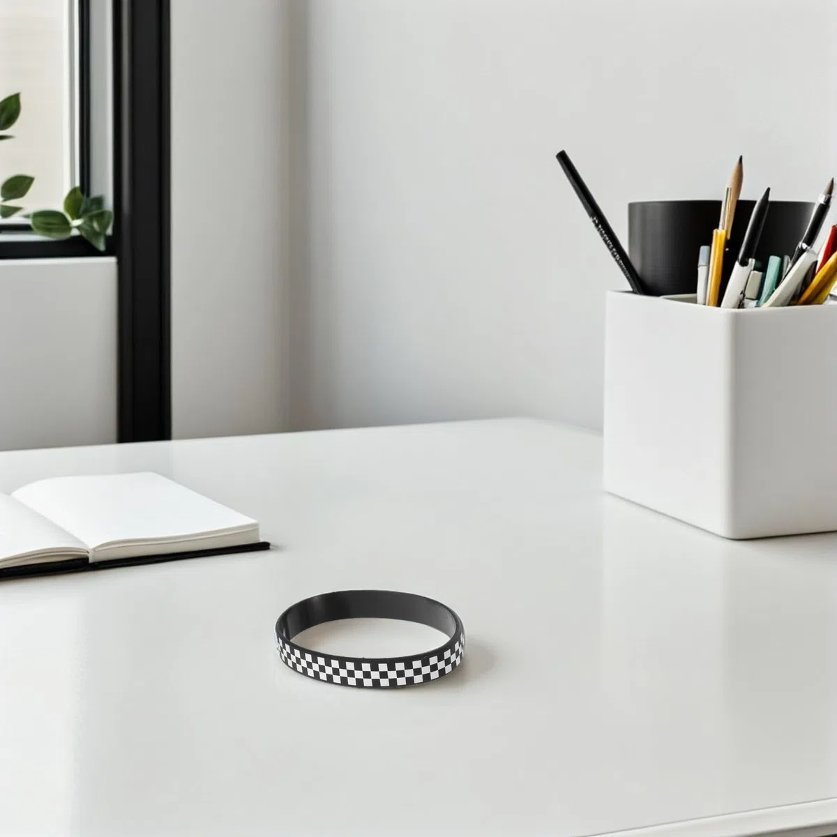 Zerodeko 40 Pezzi Braccialetti in Silicone Nero e Bianco a Scacchi Design Sportivo per Feste e Concerti, Fasce da Polso Versatili e Facili da Abbinare per Appassionati di Corse