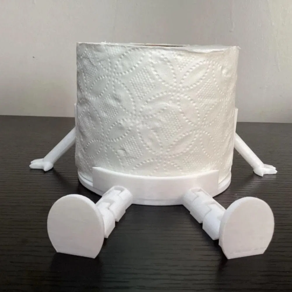 Porta Carta Igienica, Supporto per Carta Igienica 3D Stampato, Porta Rotolo Asciugamani, Dispenser per Rotolo di Carta Asciugamani, Divertente Porta Carta Igienica con Gamba Pendente da Lettura (Stile