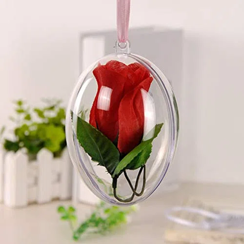10 uova in plastica trasparente, da appendere, riempibili, decorazioni per feste e feste