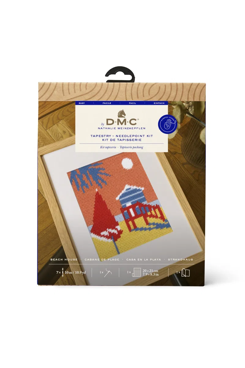 DMC - Capanna sulla spiaggia di Nathalie Weinzaepflen Kit Tappezzeria facile