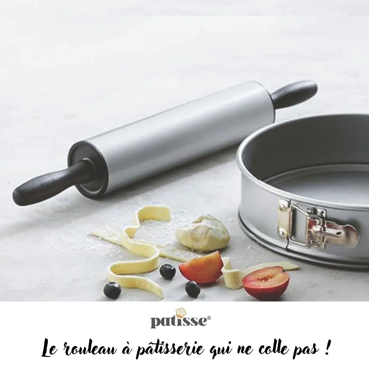 Patisse Mattarello Antiaderente con Manici Girevoli Cm. 42