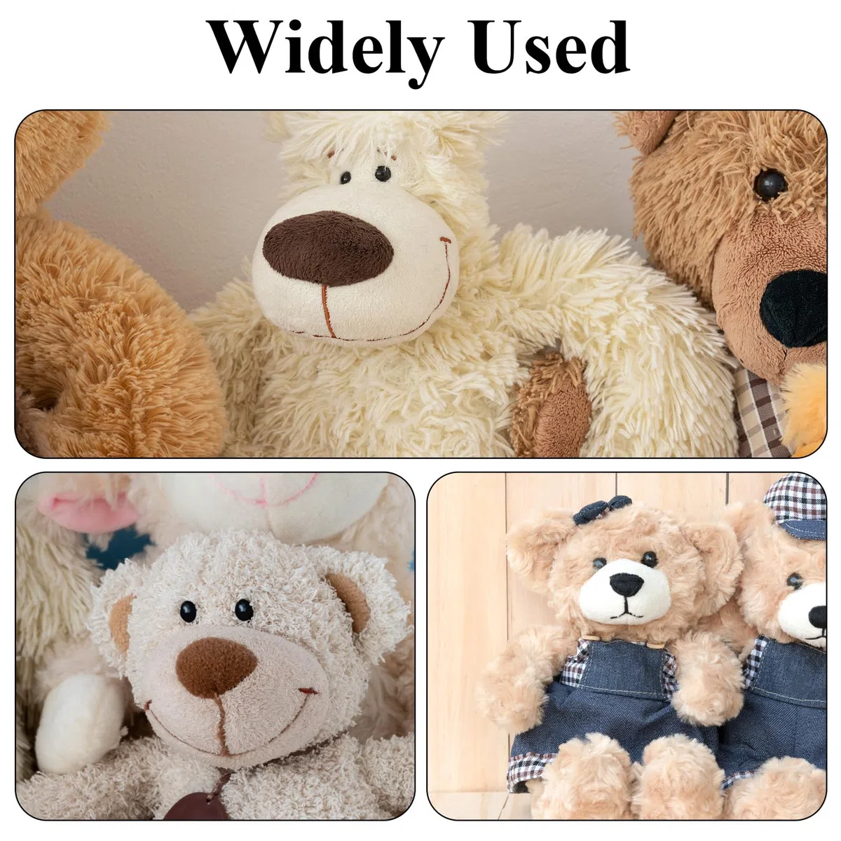 Larrel 300 occhi di sicurezza per animali all'uncinetto, occhi di sicurezza per uncinetto, in plastica nera, per bambole, occhi a bottone con rondelle, occhi all'uncinetto fai da te, bambole, peluche