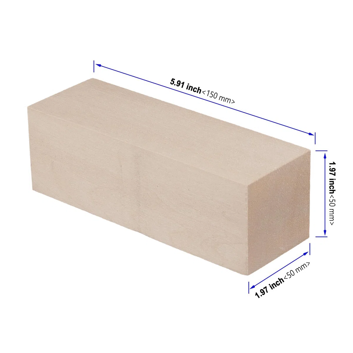 4 blocchi per intaglio in tiglio, 15 x 5 x 5 cm, blocchi di legno naturale di tiglio, blocchi per intagliare, modellare, dipingere artigianato artistico fai da te