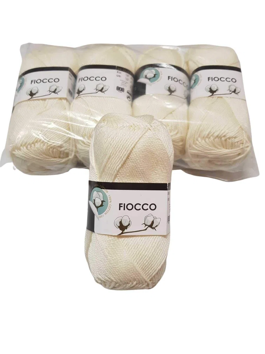 Tresfere Cotone per Maglieria Fiocco Pacco 250g col 7011 Panna