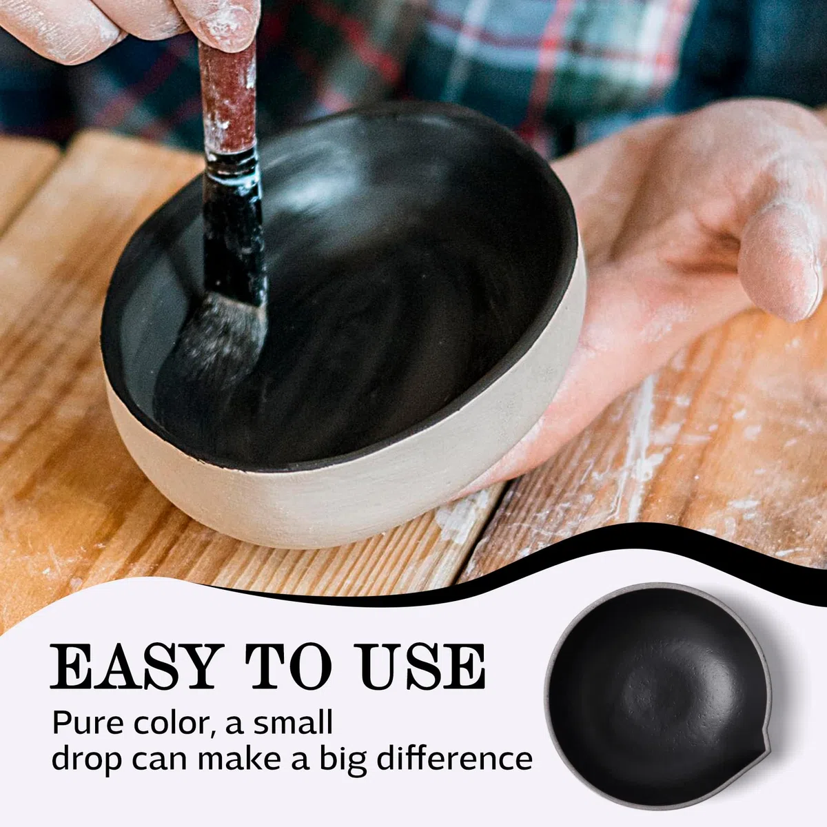 Pasta Pigmento Resina Epossidica Nera - 128g Coloranti per Resina UV, Gioielli, Piani dei Tavoli - Epoxy Resin Pigmento per Pittura, Sottobicchieri