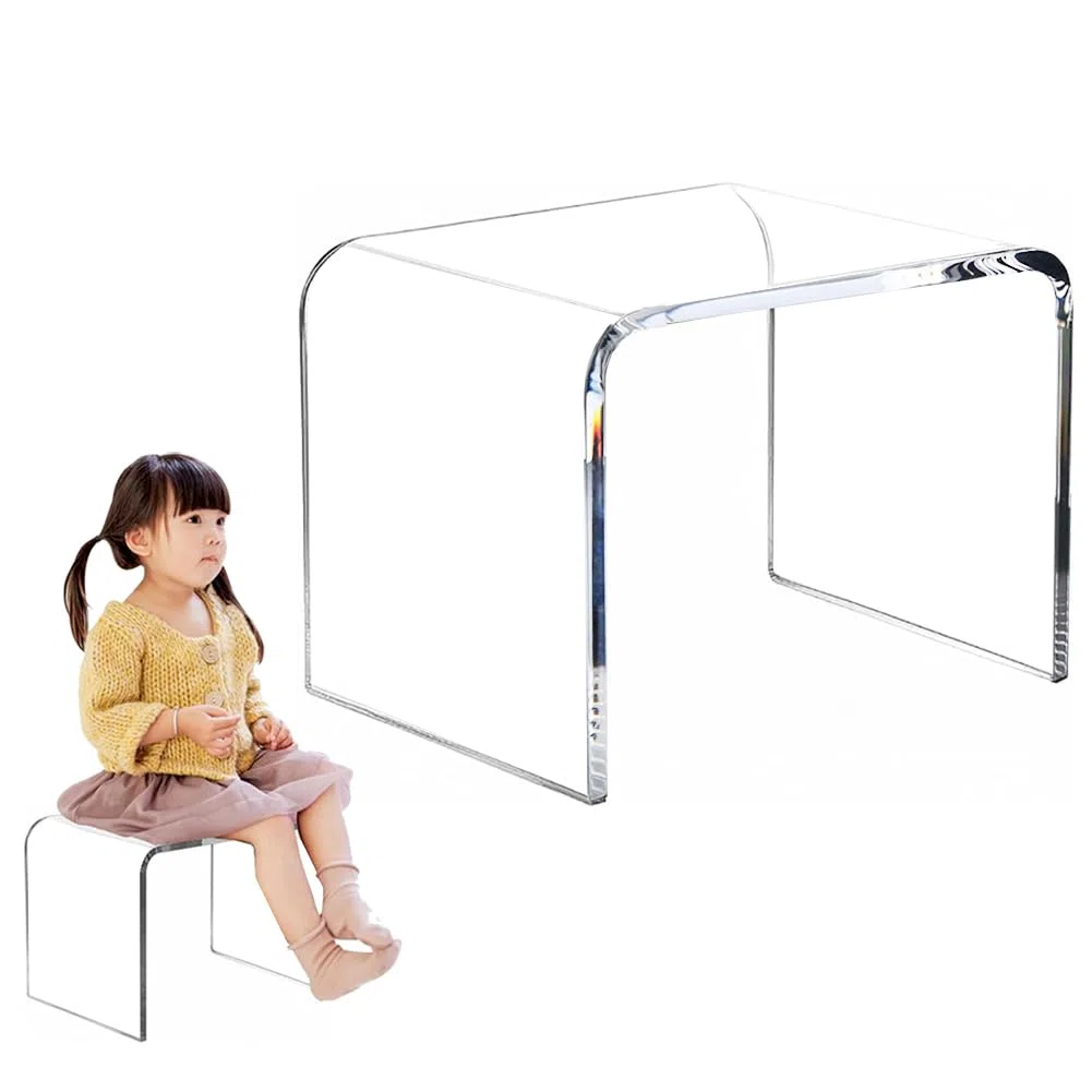 Panche per doccia, Sgabello gradino in acrilico, Sgabello piedi trasparente addensato Sgabello doccia bagno per gambe da barba, Sedia da doccia impermeabile bagno, Soggiorno,12.6*9*9in,Clear