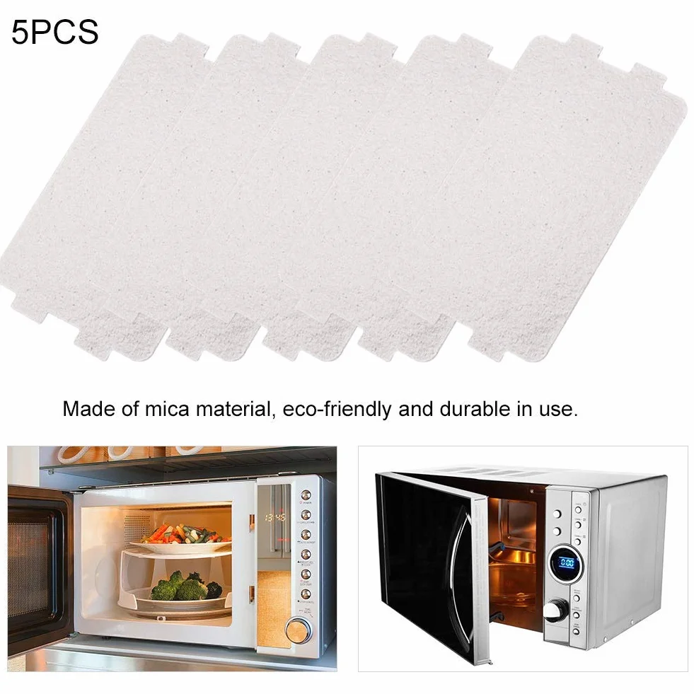 Forno a Microonde Piastra di Mica, Forno a Microonde Piastra in Mica Foglio di Mica Universale da 5 Pezzi per Forno a microonde Spesso sostituire la Parte 116 * 64 mm