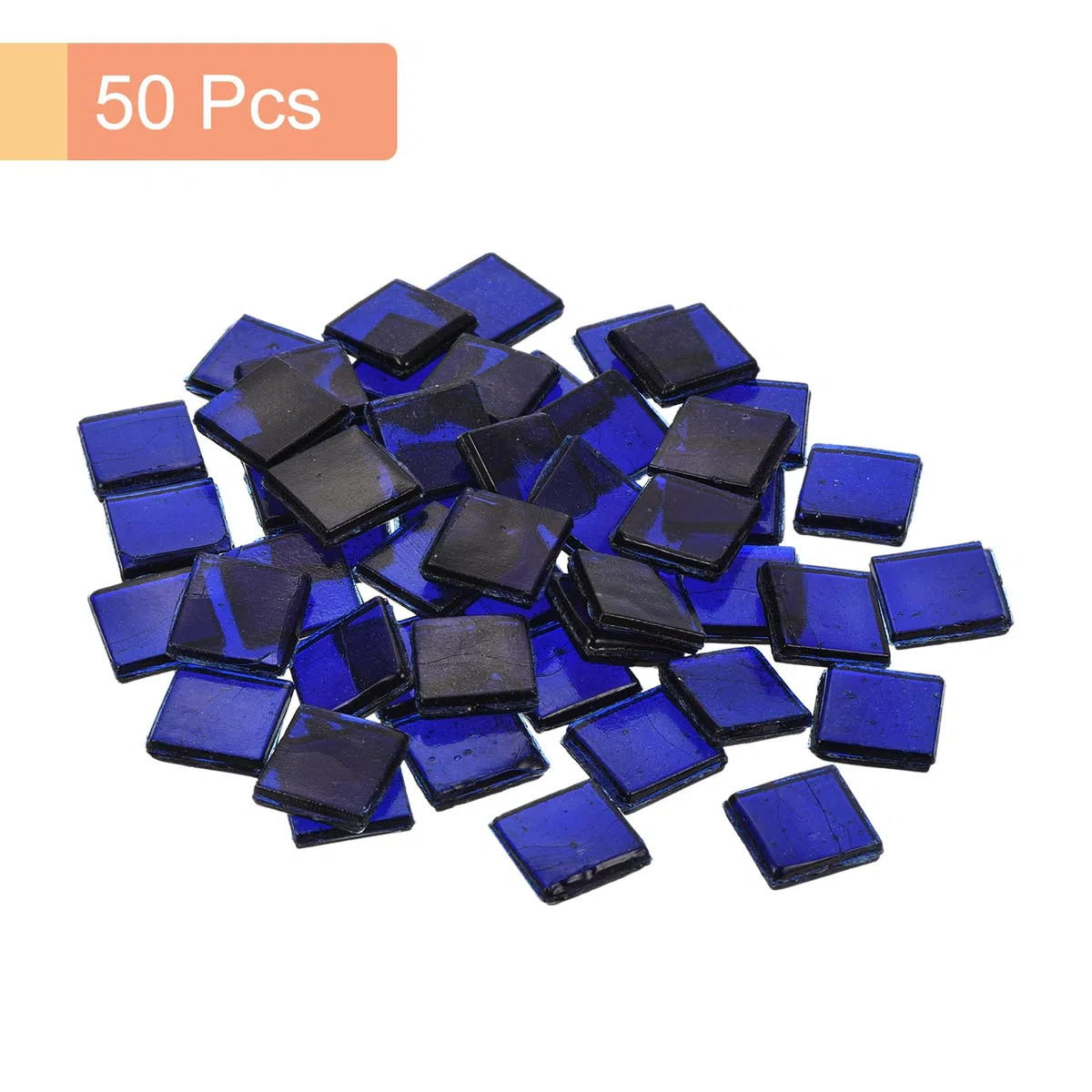 QUARKZMAN Piastrelle Mosaico, Micro Vetro Piccolo Mini Tessere Mosaico Fai Da Te Hobby Cristallo Fatti Mano Pietra Creatività Materiali Artigianali Pietra (Blu Navy, 50pz)