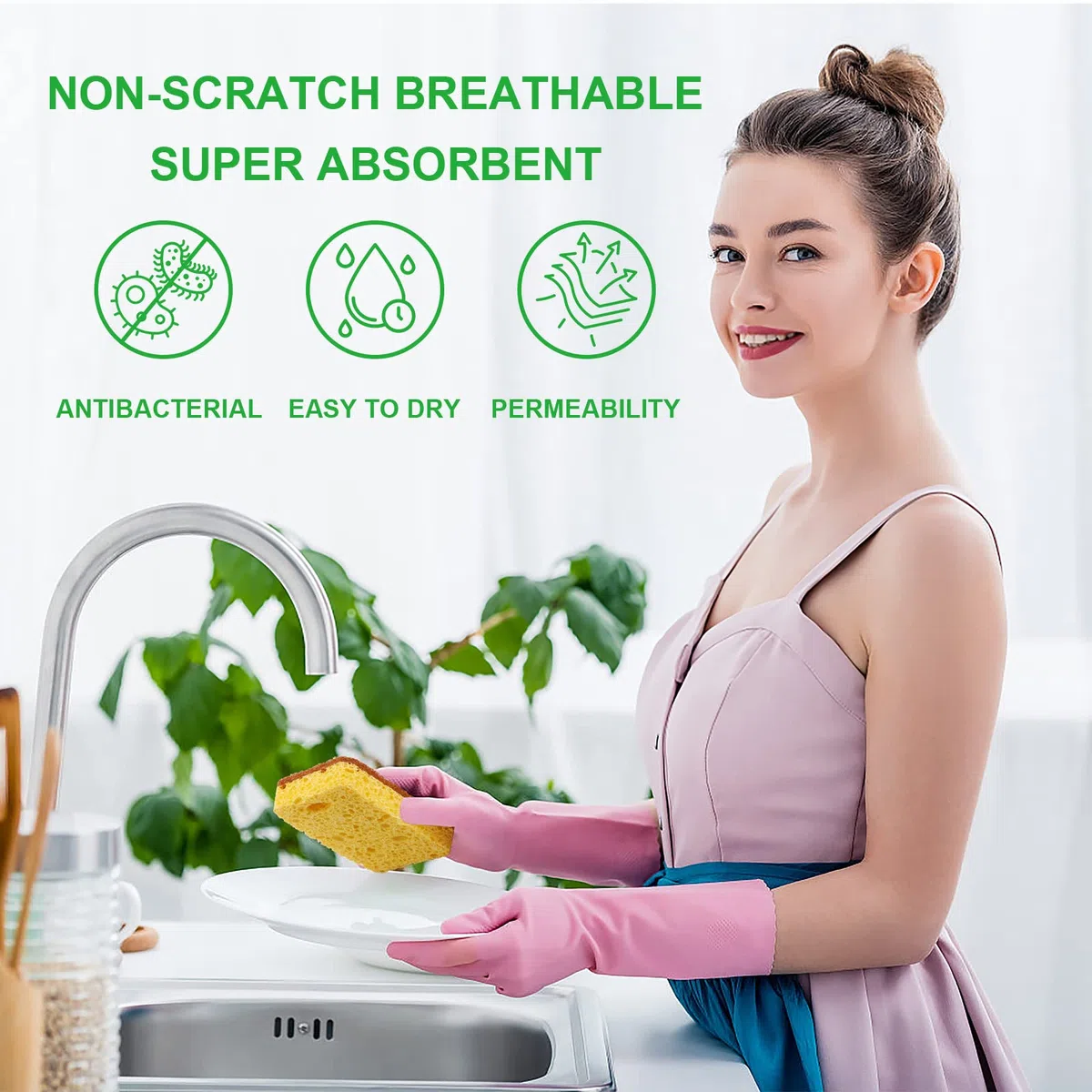 Spugna da cucina naturale biodegradabile Eco Spugna da cucina compostabile antigraffio in cellulosa sisal e cocco, confezione da 12 (cocco)