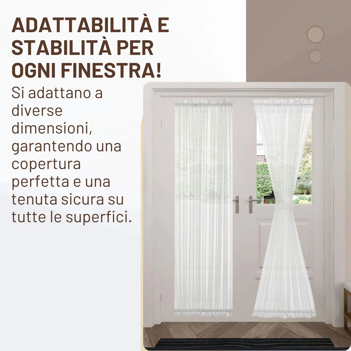 SONIT – Set 2 Bastoni Tende a Pressione da 40a 60 cm, Bastoni per Tende a Vetro Estensibili, Bacchette per Tendaggi Interni Senza Forare, Aste Regolabili in Alluminio per Finestre