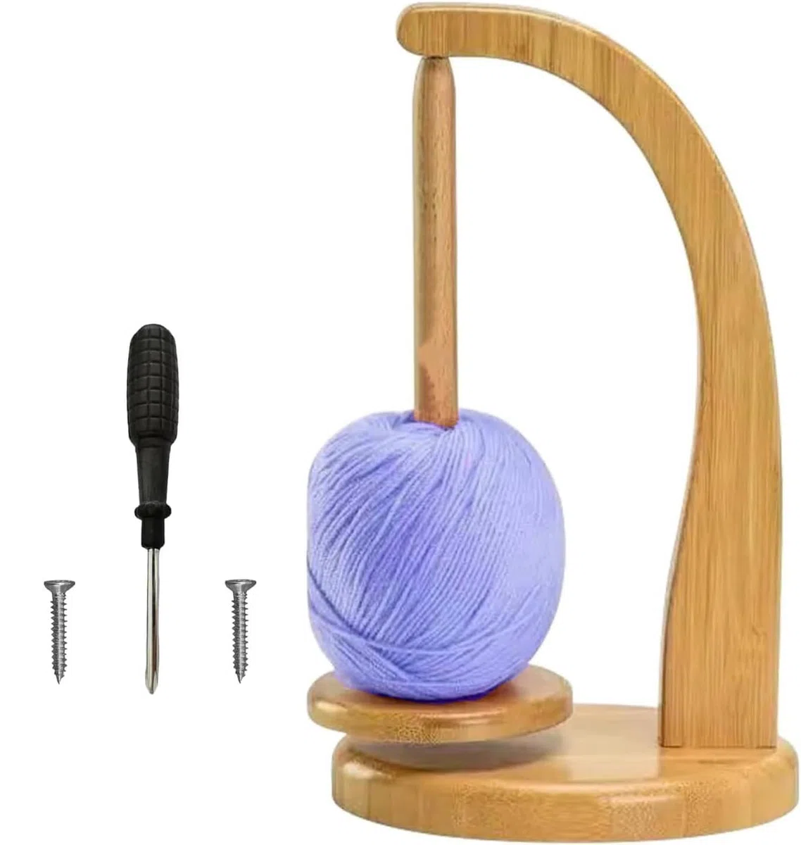 Avvolgitore per Lana, avvolgitore Rotante per Filati, Porta Rocchetto Magnetico, per Accessori da Lavoro a Maglia, Regalo, avvolgitore per Filati e Porta Rocchetto (Legno)