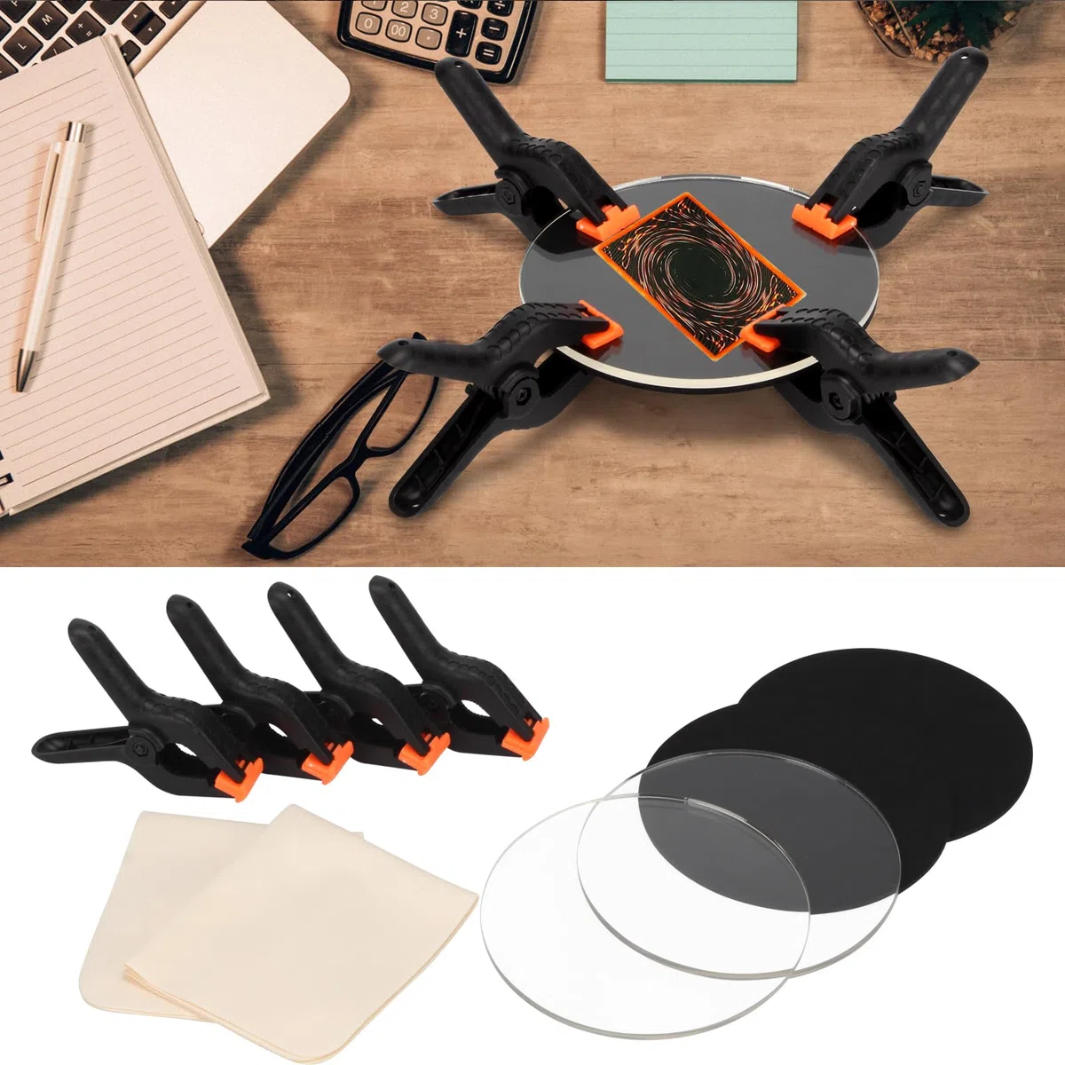Set di 10 carte collezionabili per la pulizia delle carte da collezione, strumenti per la cura, kit per la pulizia della carta e il restauro della lucidatura, accessori per appiattire le carte