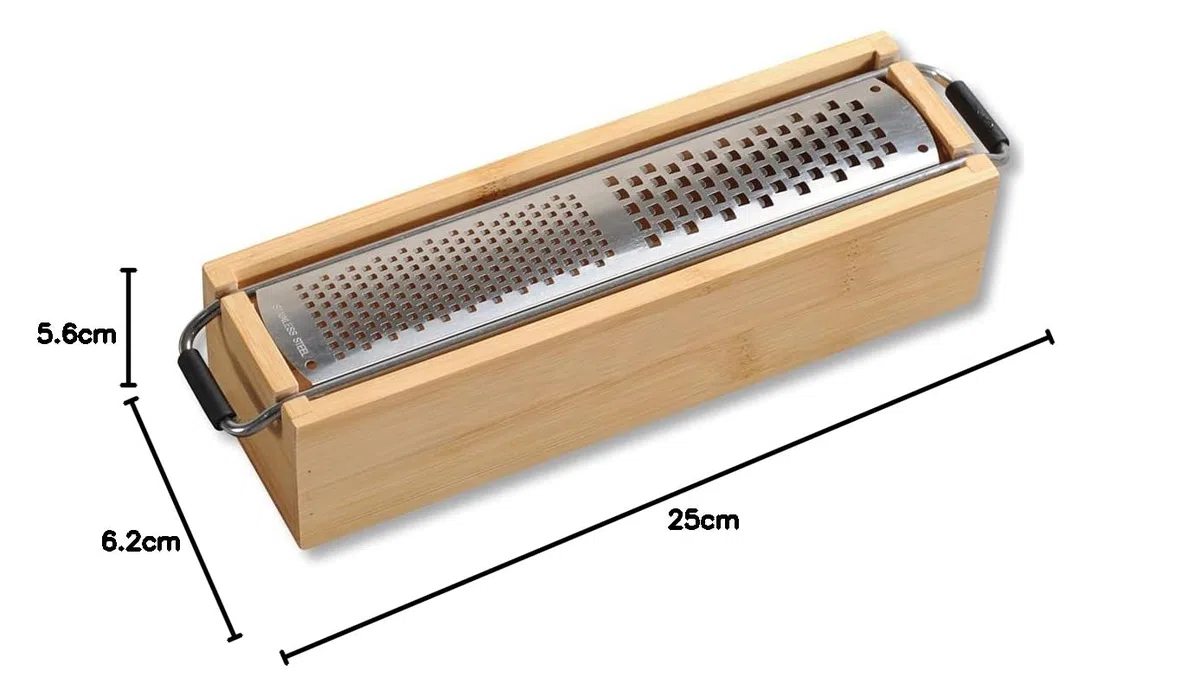 Kesper 58060 Grattugia Parmigiano con Contenitore, bambù