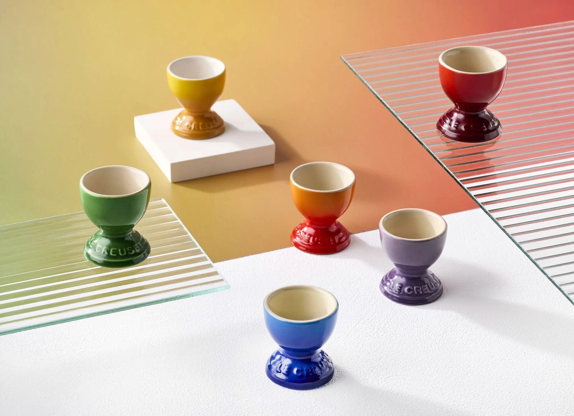 Le Creuset Set di 6 portauova in gres Rainbow