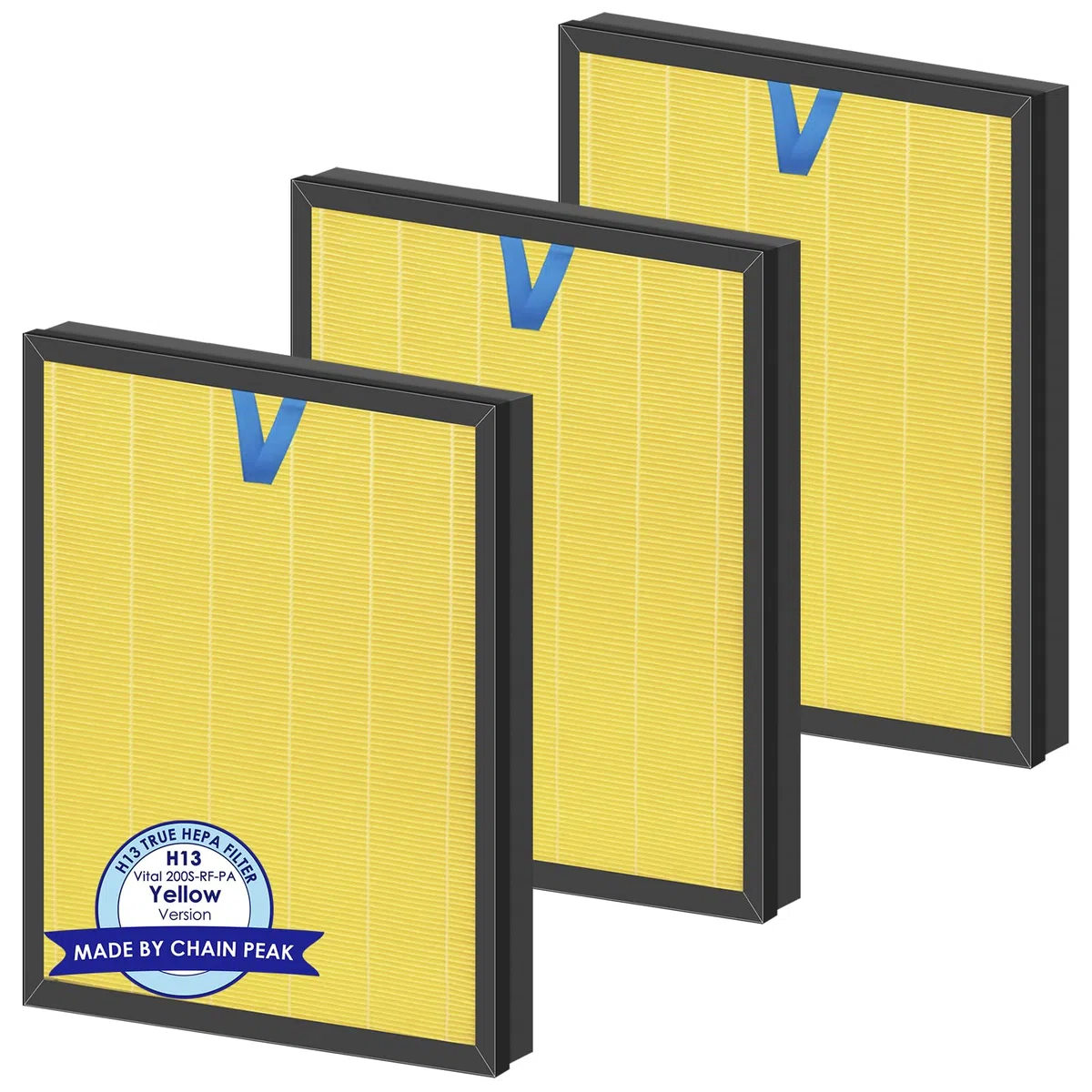 Confezione da 3 filtri HEPA di ricambio Vital 200S Pet Care per purificatore d'aria LEVOIT Vital 200S e Vital 200S-P, filtro HEPA H13 True Hepa, filtri a carbone attivo 3 in 1, sostituisce #Vital