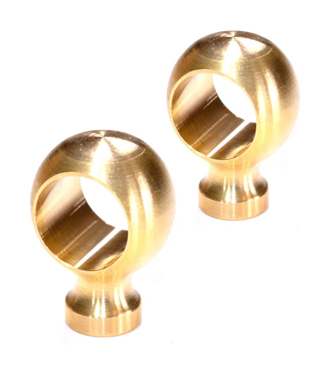Tubo Bacchetta in Alluminio, per Fissaggio tappeti e passatoie su gradini di Scale, con occhioli (Gold (Kit 1 Stick + 2 Rings), 65cm)